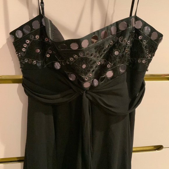 Black BCBGMAXAZRIA. cocktail dress with sequins Sz 4 - Picture 3 of 6